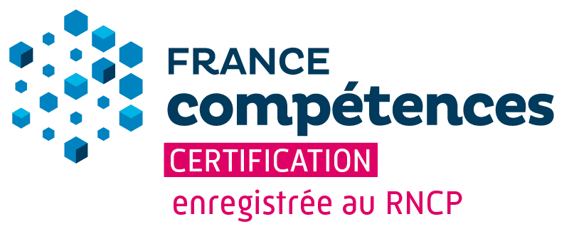 Logo de France Compétences avec la certification au RNCP